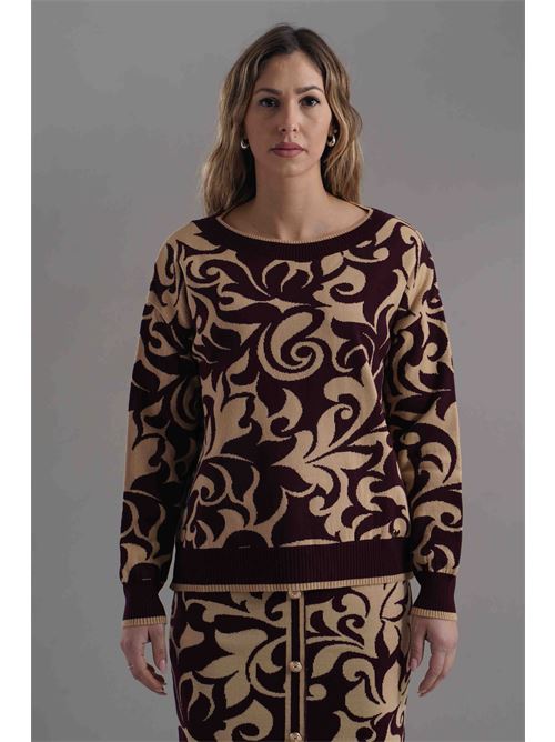 Maglia in misto lana Love To Love by Gai Mattiolo | LV2007BEIGE/VINO